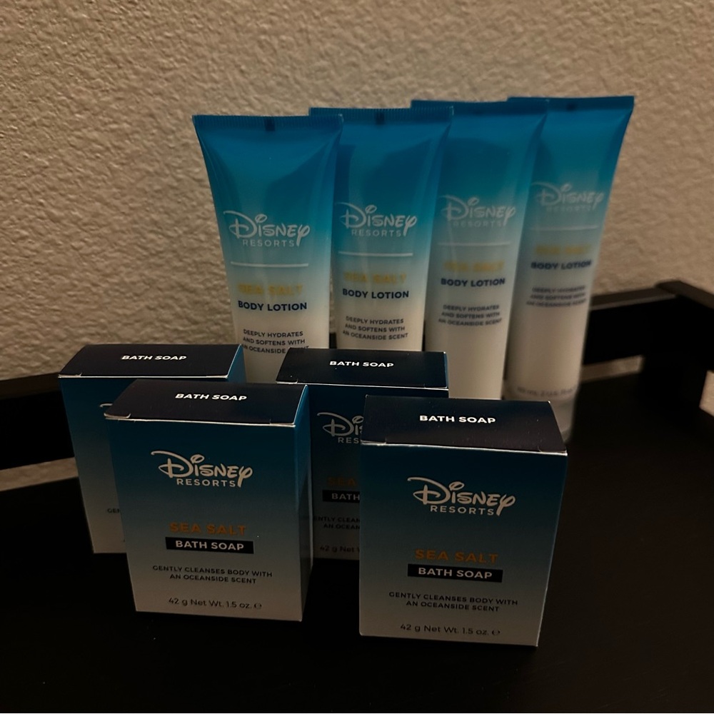 Disney Resort Sea Salt Body Lotion and Bath Soap x8